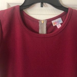 Lularoe Amelia merlot color